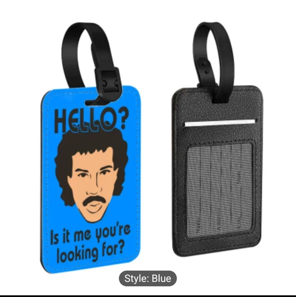 Luggage Tags- 3 Count, ' Hello? Is It Me You're Looking For? ' New - Picture 4 of 5